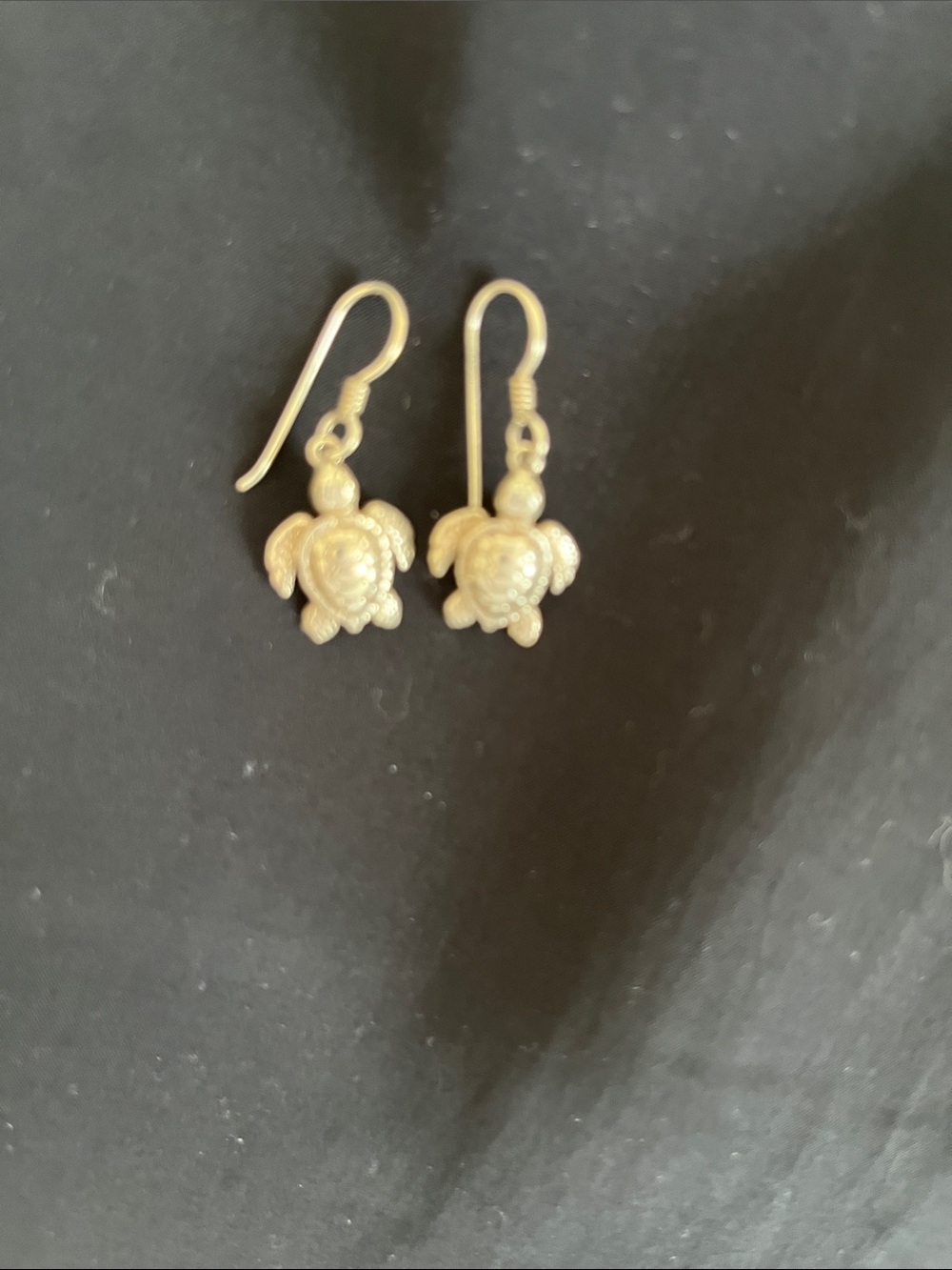 Sterling silver Turtle Drop Earrings with Hook